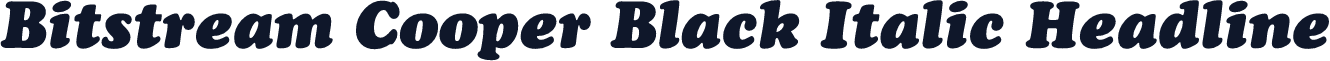 Bitstream Cooper Black Italic Headline
