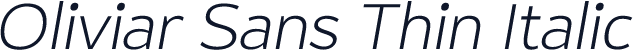 Oliviar Sans Thin Italic