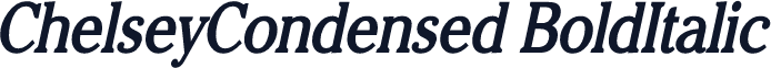 ChelseyCondensed BoldItalic