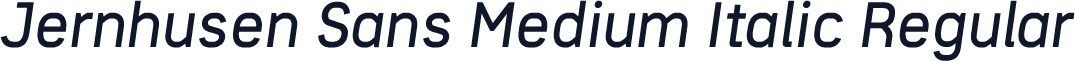 Jernhusen Sans Medium Italic Regular