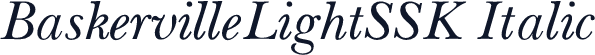 BaskervilleLightSSK Italic
