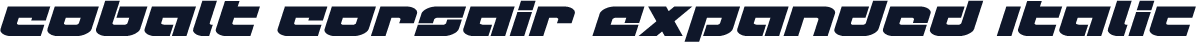 Cobalt Corsair Expanded Italic