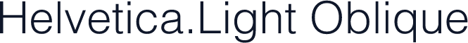 Helvetica.Light Oblique