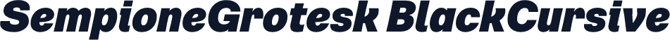 SempioneGrotesk BlackCursive