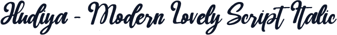 Hudiya - Modern Lovely Script Italic
