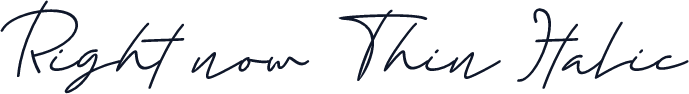Right now Thin Italic