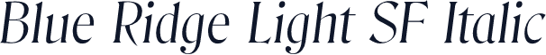 Blue Ridge Light SF Italic
