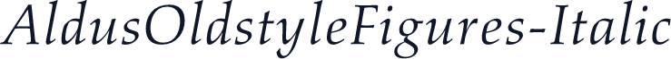 AldusOldstyleFigures-Italic