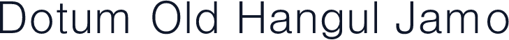 Dotum Old Hangul Jamo