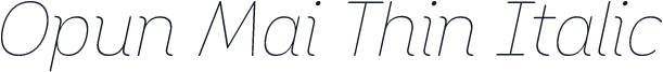 Opun Mai Thin Italic