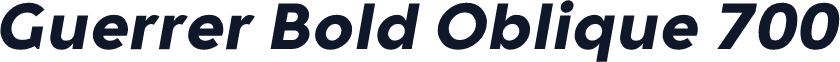 Guerrer Bold Oblique 700