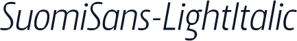 SuomiSans-LightItalic
