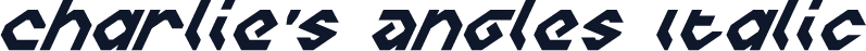 Charlie's Angles Italic