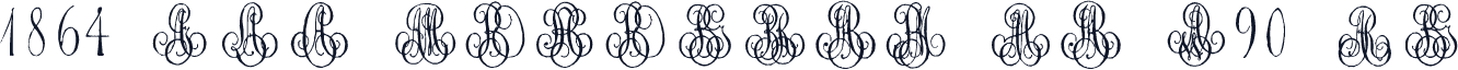 1864 GLC Monogram AB W90 Rg