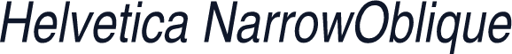Helvetica NarrowOblique