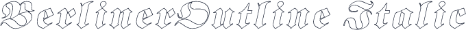 BerlinerOutline Italic