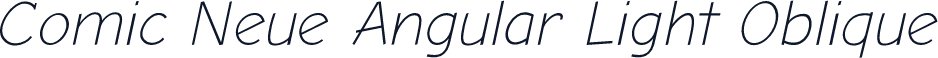Comic Neue Angular Light Oblique