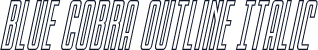 Blue Cobra Outline Italic