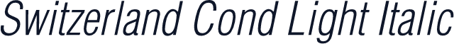 Switzerland Cond Light Italic