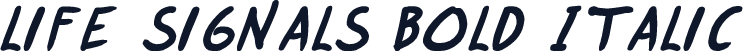 life signals Bold Italic