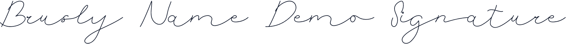 Brusly Name Demo Signature