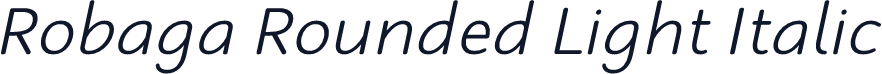 Robaga Rounded Light Italic