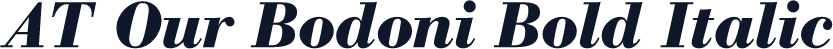 AT Our Bodoni Bold Italic