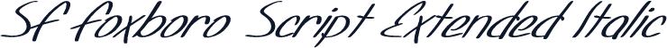 SF Foxboro Script Extended Italic