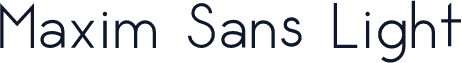 Maxim Sans Light