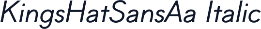 KingsHatSansAa Italic