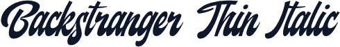 Backstranger Thin Italic
