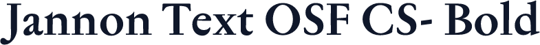 Jannon Text OSF CS- Bold