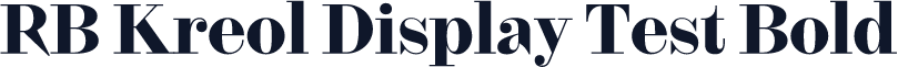 RB Kreol Display Test Bold