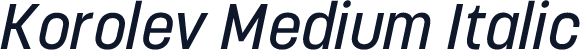 Korolev Medium Italic