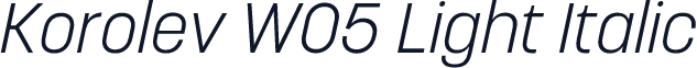 Korolev W05 Light Italic
