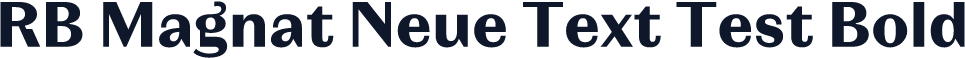 RB Magnat Neue Text Test Bold