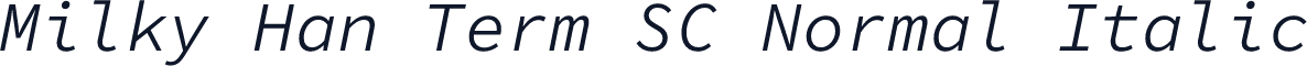 Milky Han Term SC Normal Italic