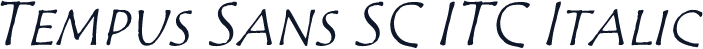 Tempus Sans SC ITC Italic