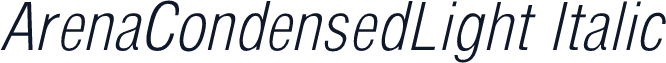 ArenaCondensedLight Italic