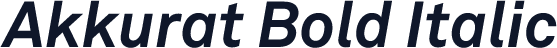Akkurat Bold Italic
