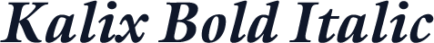 Kalix Bold Italic