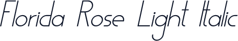 Florida Rose Light Italic