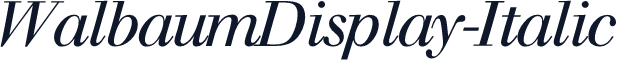 WalbaumDisplay-Italic