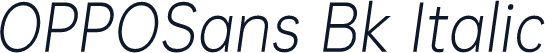 OPPOSans Bk Italic