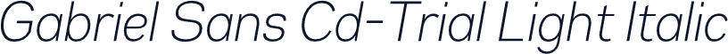 Gabriel Sans Cd-Trial Light Italic