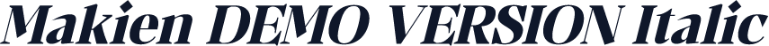 Makien DEMO VERSION Italic
