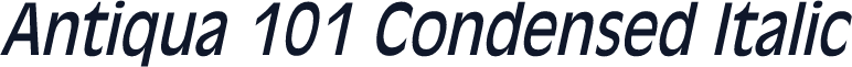 Antiqua 101 Condensed Italic