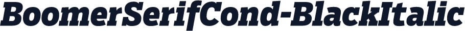 BoomerSerifCond-BlackItalic