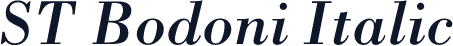 ST Bodoni Italic