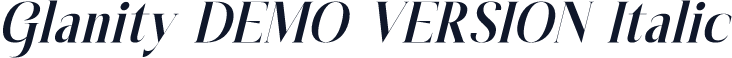 Glanity DEMO VERSION Italic